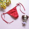 Sexy temptation Ms. T-shaped pants thongs large yards cute girl Japanese transparent underwear (red)